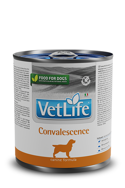 VetLife Convalescence wet food can for dogs with nutritional restoration formula