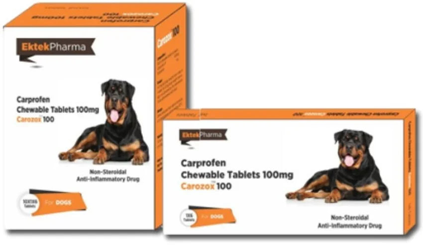 All4Pets Carozox 100 Mg Carprofen chewable tablets for dogs, anti-inflammatory and pain relief medication