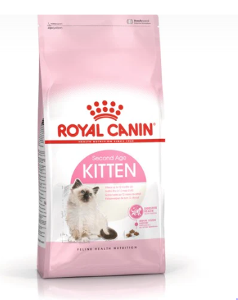 Royal Canin Kitten dry cat food for kittens up to 12 months, supports growth and immune health.