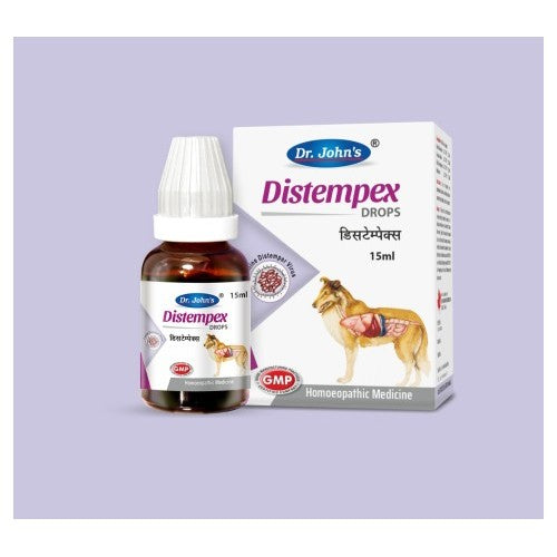 Distempex Drops 15ml homeopathic medicine for dogs eye inflammation vomiting and nasal discharge