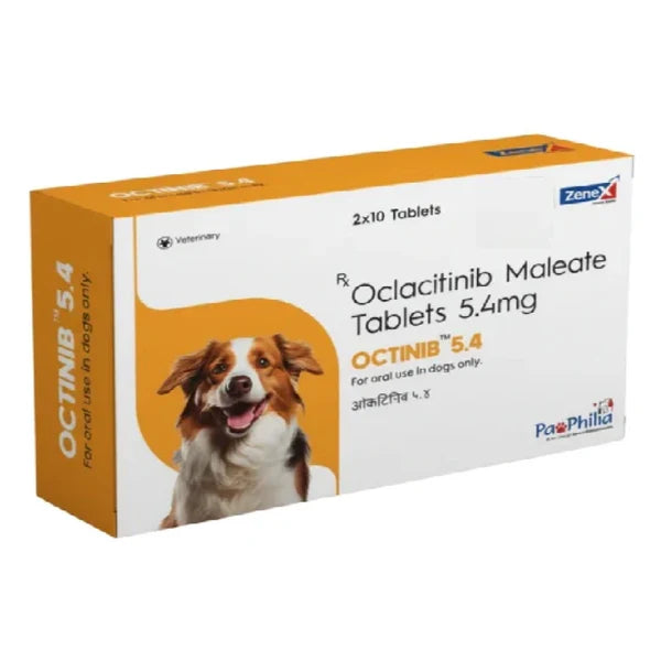 Octinib Tab (5.4 mg / 16 mg) – Oclacitinib for Dogs | Allergy & Itch Relief