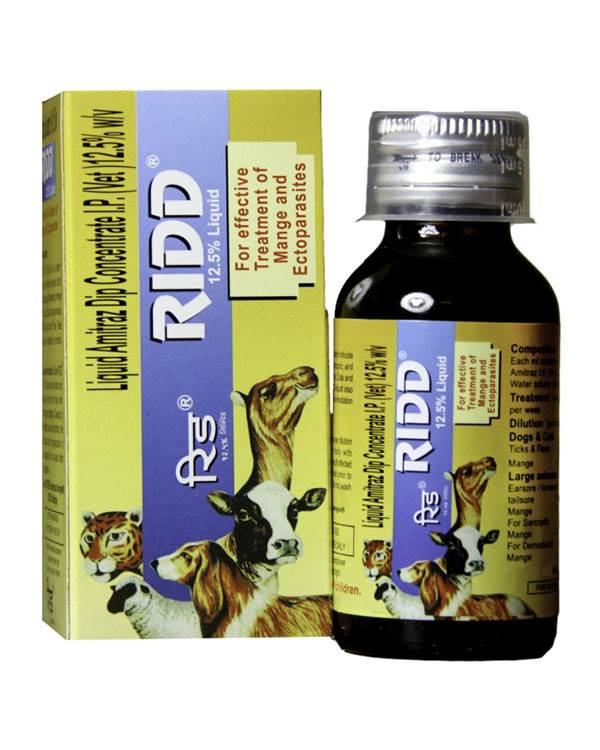 Pet Care Ridd Anti-Tick and Flea Amitraz Solution