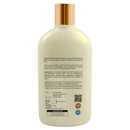 Oatmeal and Itch Relief Dog Shampoo 500ml | Smartypet Pet Products
