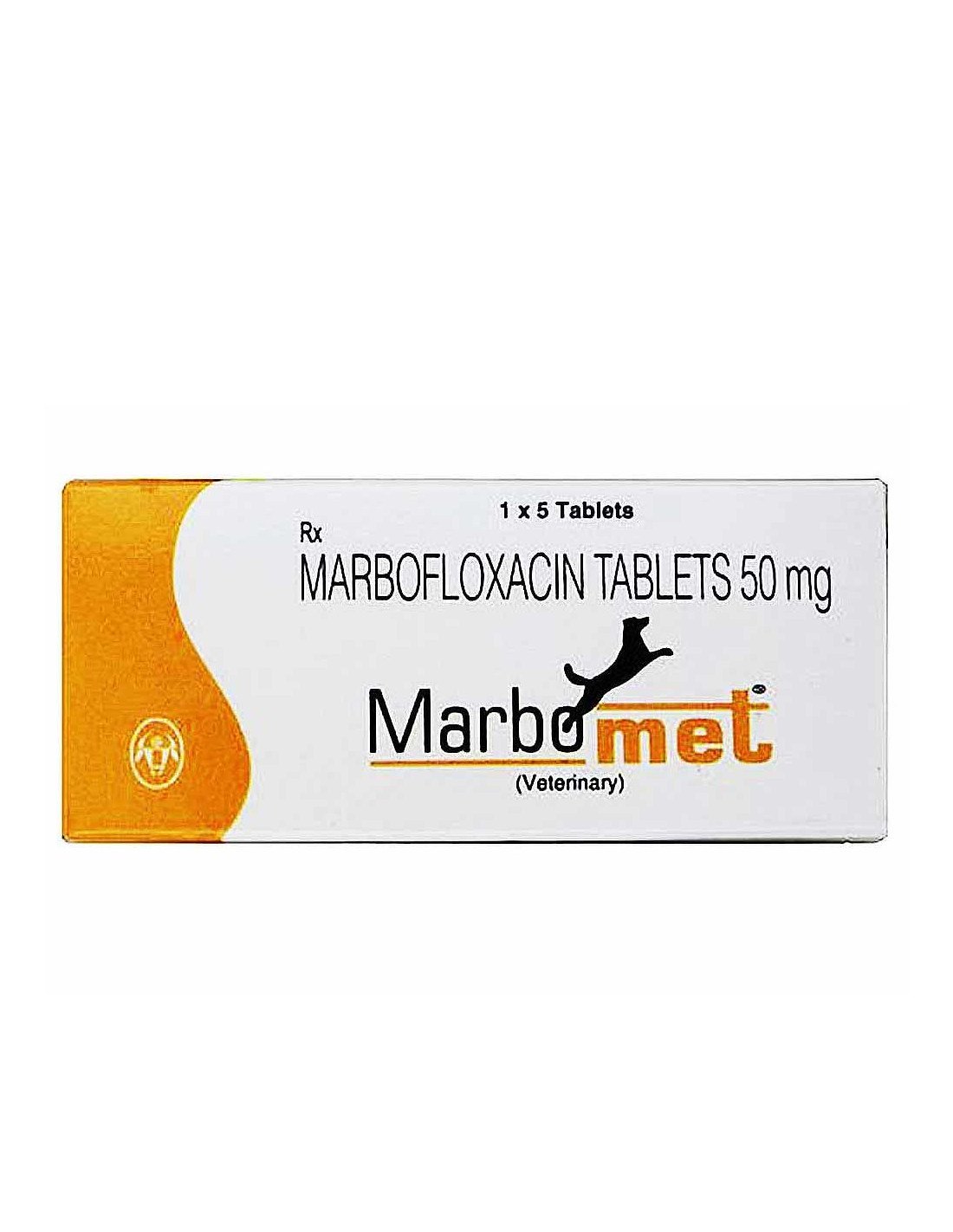 MARBOMET 50MG veterinary marbofloxacin tablets for bacterial infections in dogs, 5 tablets pack