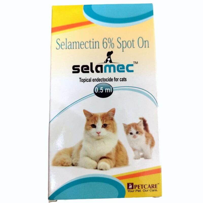 Selamec Selamectin Spot-On 6% 0.5ml topical parasite treatment for cats and kittens.