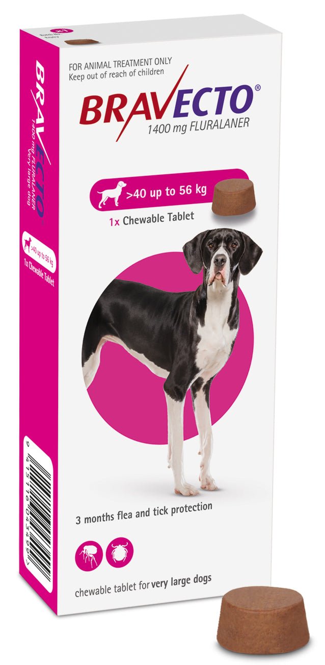 Bravecto1400mg TABLET for Giant Dogs 40-56kg - Pet Central