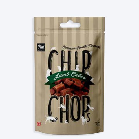 Chip Chops Lamb Cubes 70g dog treats in resealable pack for all breeds