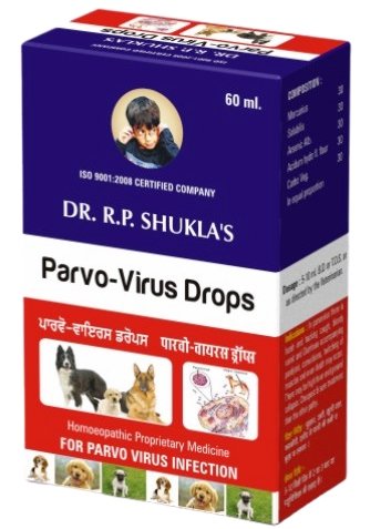 Dr Shukla's Parvovirus Drops 60ml pack for parvo virus infection in dogs and cats