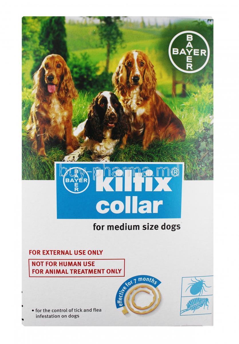 Kiltix Tick Collar for medium dogs by Bayer with 7 months flea and tick protection, waterproof and veterinarian recommended