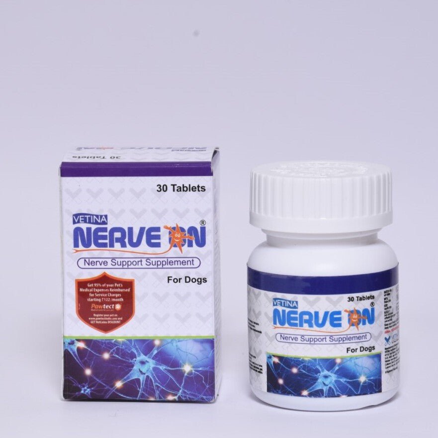 Nerve on Tablet dog nerve support supplement with Methyl cobalamin and Alpha lipoic acid, 30 tablets