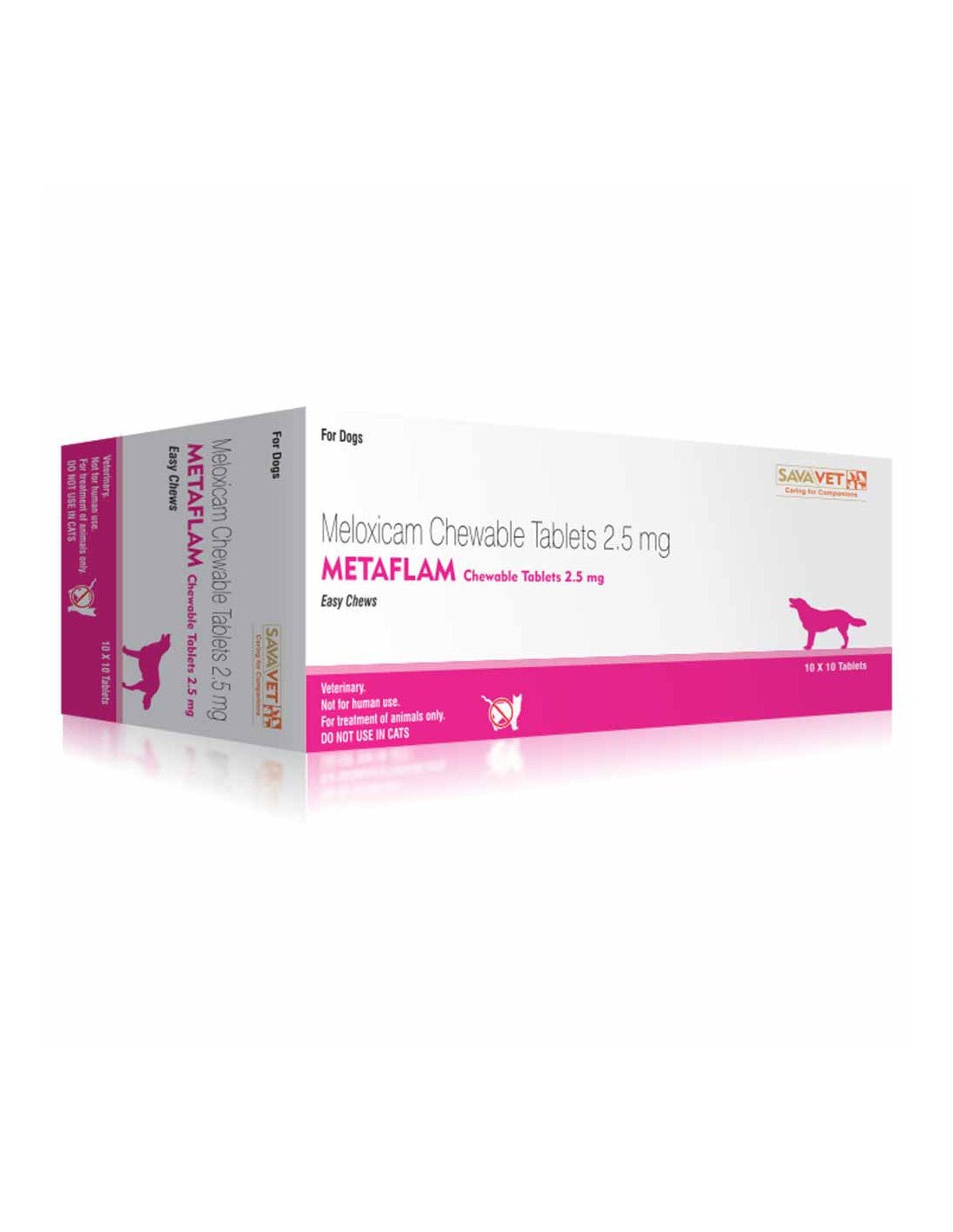 Sava METAFLAM 2.5 mg meloxicam chewable tablets for dogs pain and inflammation relief