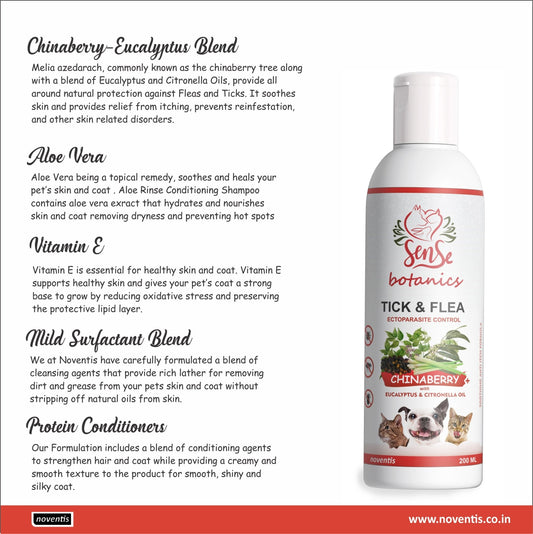 Sense Botanics™ Anti Tick & Flea Shampoo 200 ml - Pet Central
