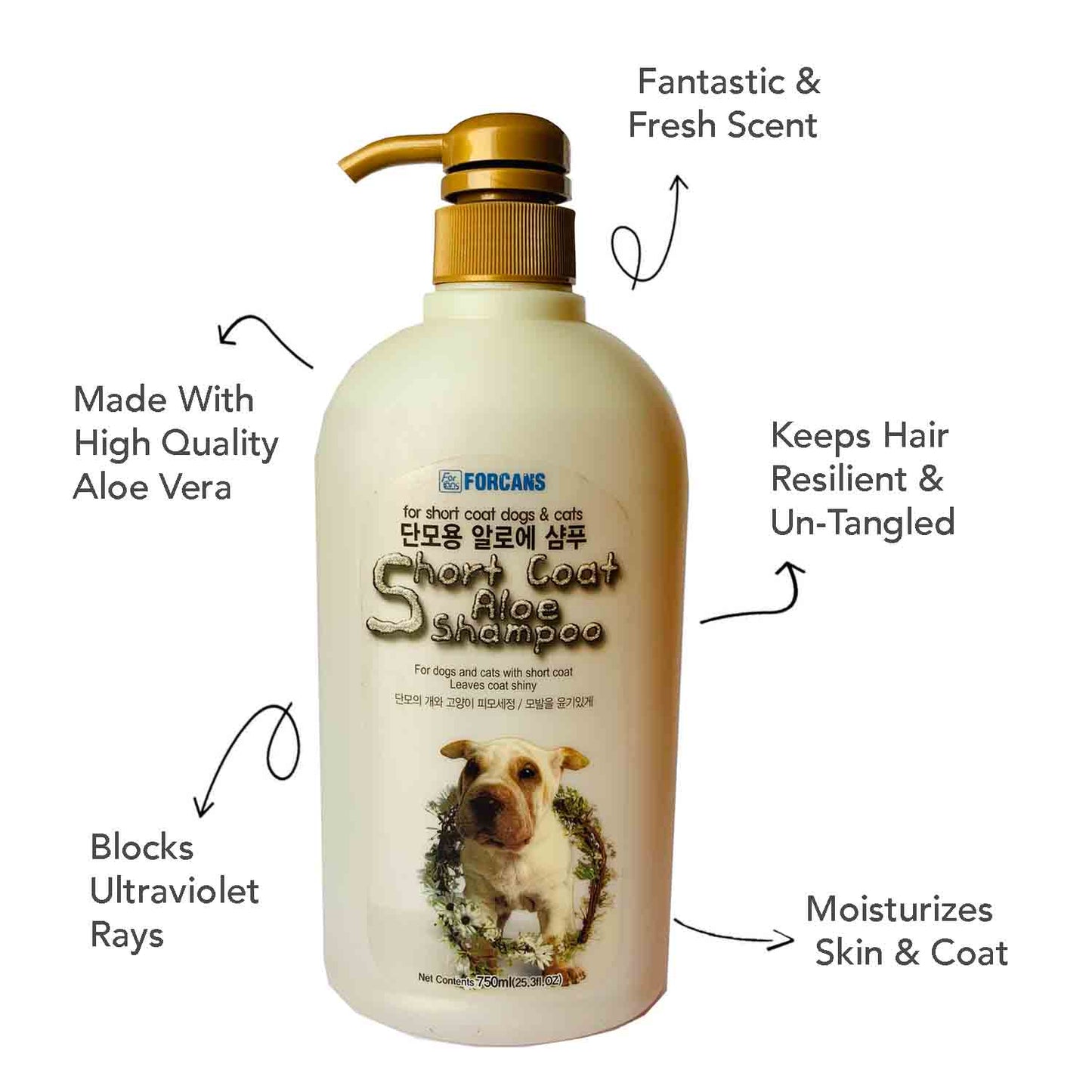 Short Coat Aloe Shampoo 750 ml - Pet Central
