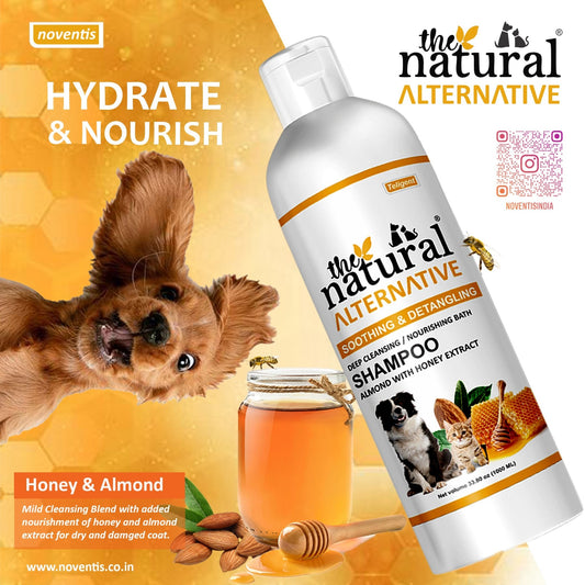 The Natural Alternative® Honey & Almond Shampoo 1 Ltr - Pet Central