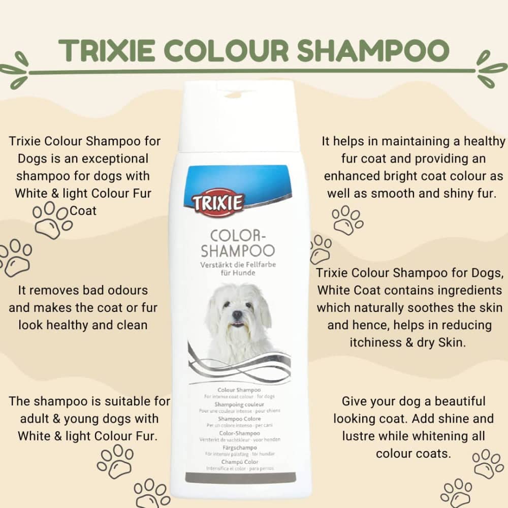 Trixie Colour Shampoo for Dogs (White Coat) - Pet Central