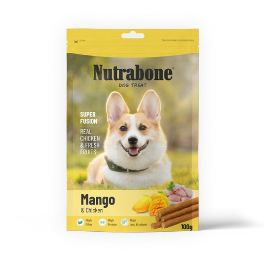 Nutrabone Mango & Chicken Dog Treat 100gm