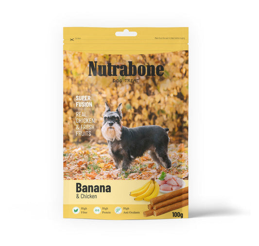 Nutrabone Banana & Chicken Dog Treat 100gm