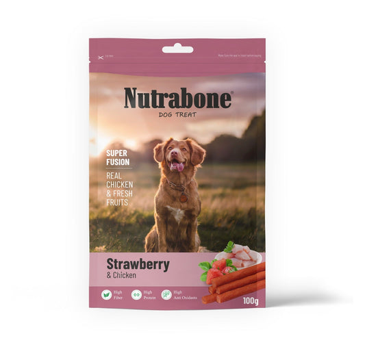 Nutrabone Strawberry & Chicken Dog Treat 100gm