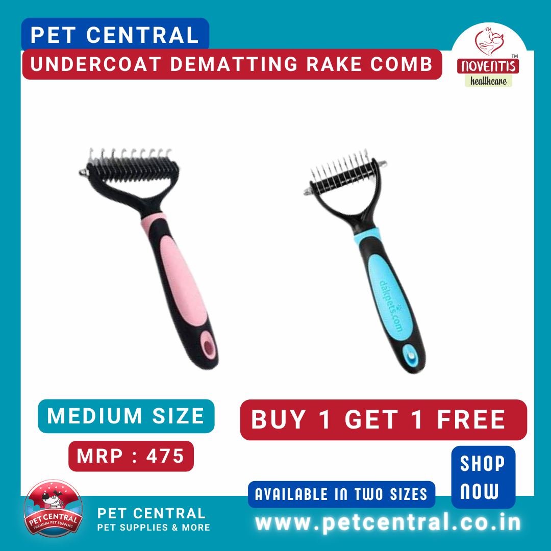 Pet Central Undercoat Dematting Rake Comb for Pets - Pet Central