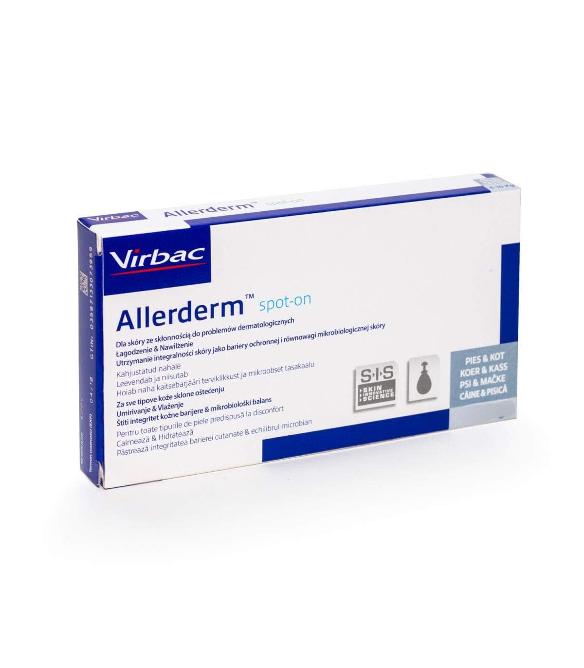 Virbac Allerderm spot on for dogs 4ml*6 pipettes