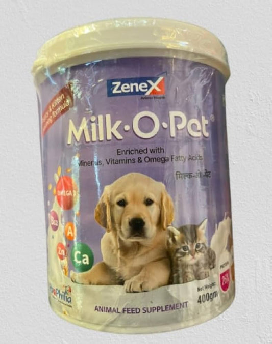 Zenex Milk-O-Pet Powder for Puppies & Kittens – Weaning Nutrition