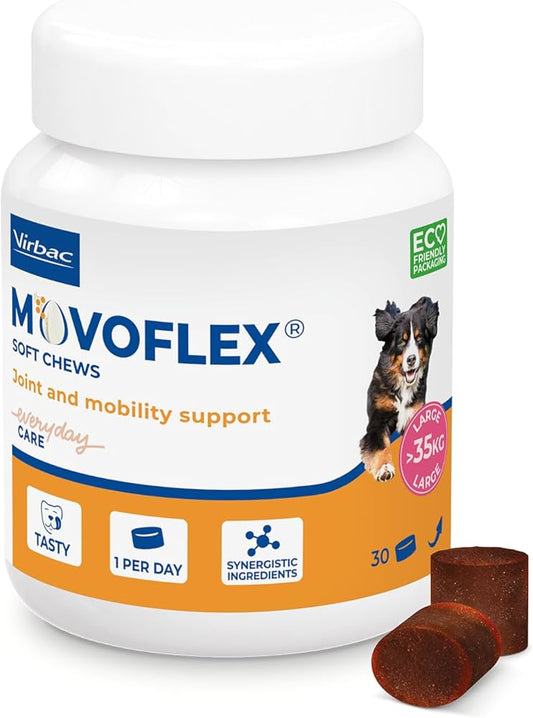 Virbac MOVOFLEX Joint Support Soft Chews for Large Dogs Over 35kg - 30 Pieces