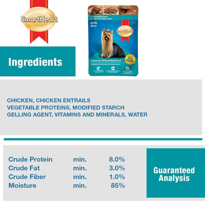 SmartHeart Chicken and Liver Chunks in Gravy Wet Dog Food