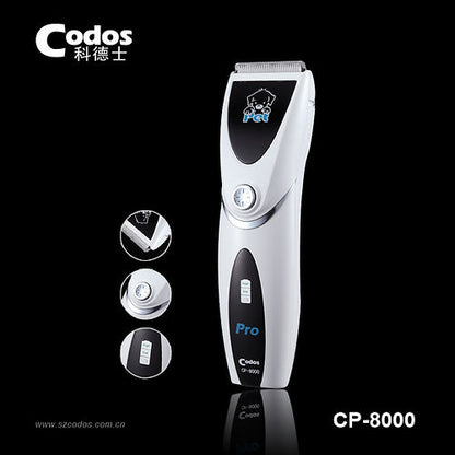 Codos CP-8000 Professional Rechargable Pet Dog/Cat Clipper Trimmer