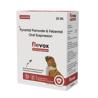 Flevox: Protecting puppies from harmful worms. Noventis Flevox Liquid Dewormer Wormer