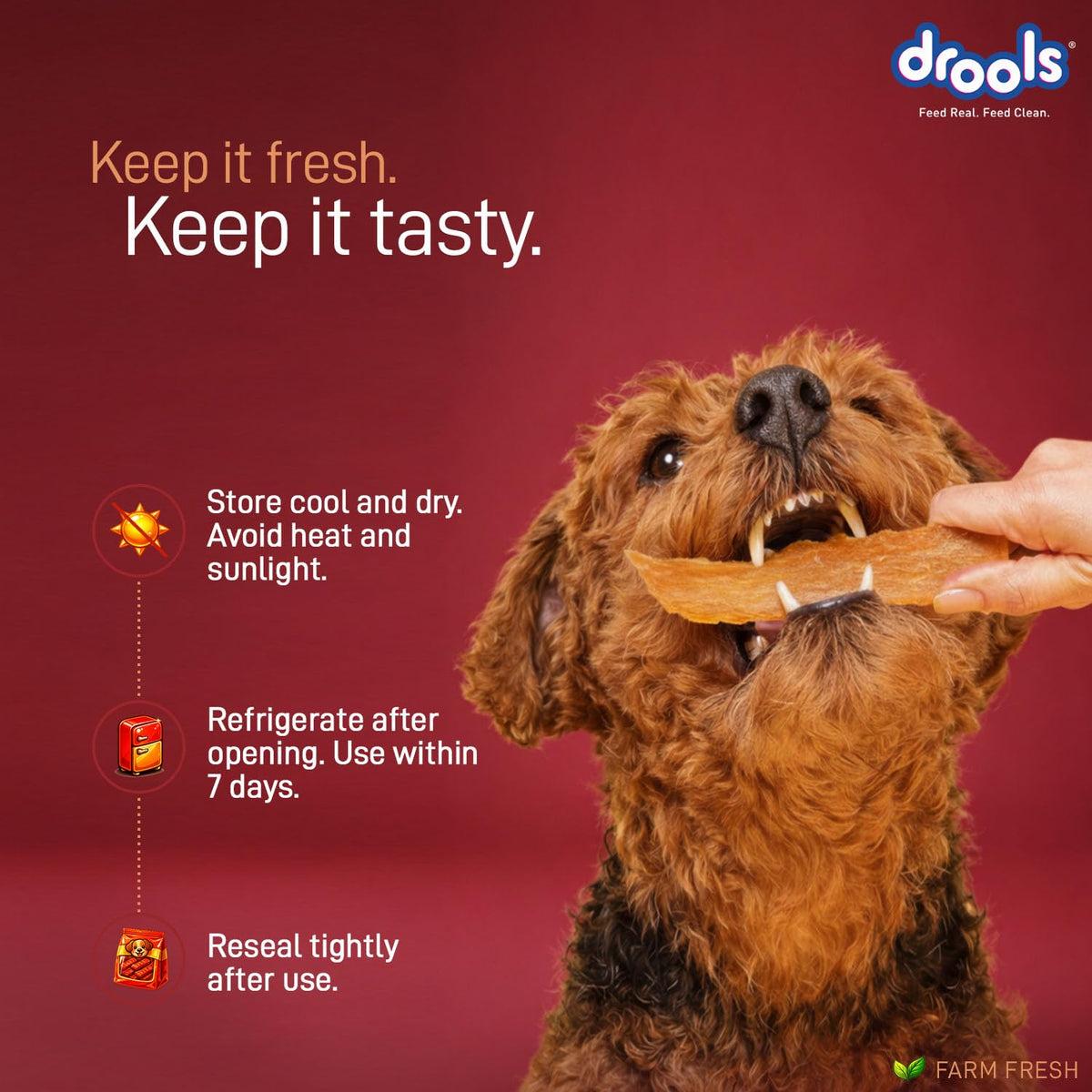 Drools Adult Dog Treat Chicken Jerky, Real Chicken Flavour, Grain Free & Gluten Free