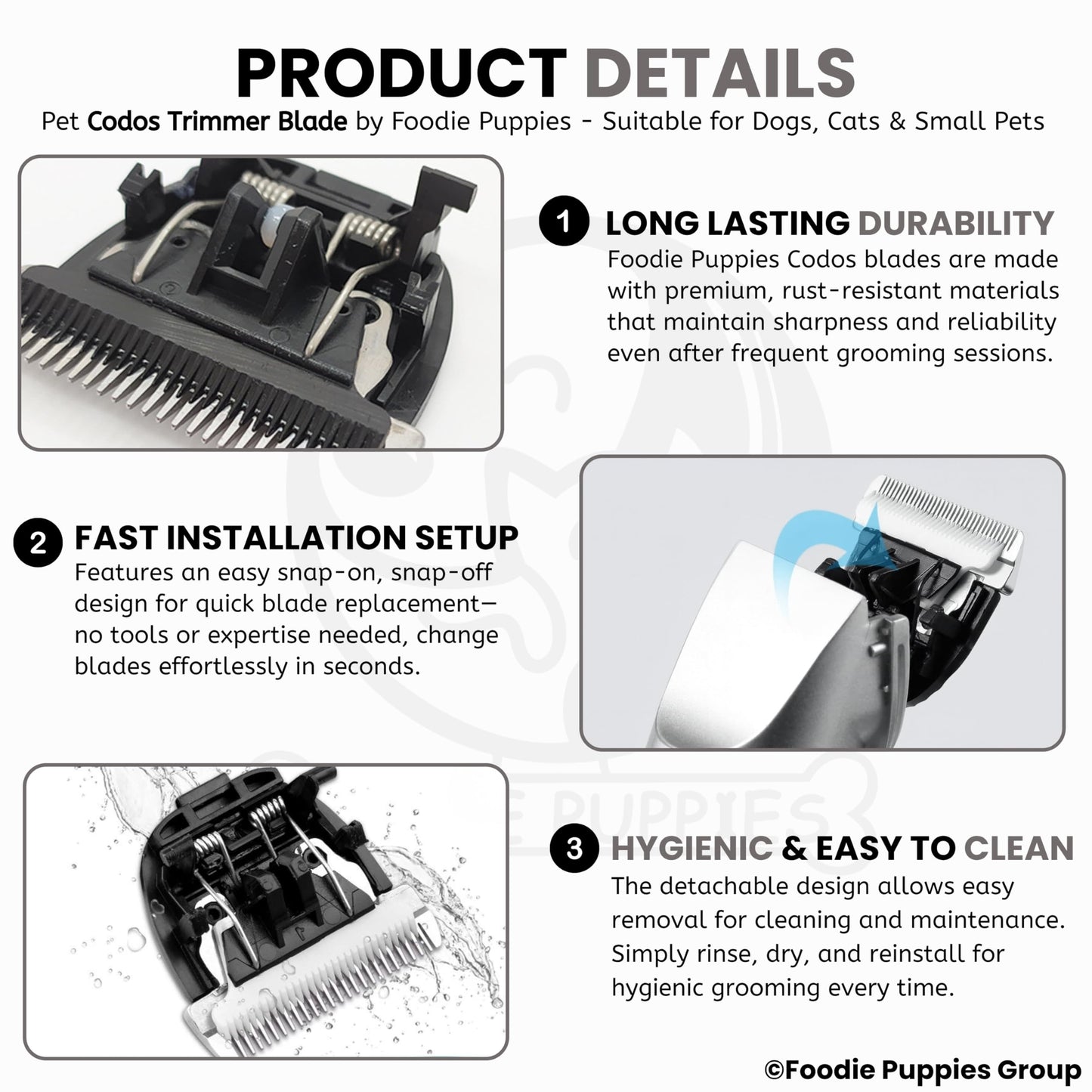 Codos Spare Blade for CP-9700 / CP-9600 / CP-9200 Pet Trimmer | Replacement Grooming Blade for Dogs & Cats