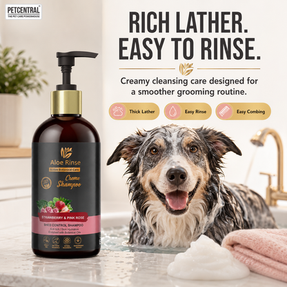 Aloe Rinse Strawberry & Pink Rose Shed-Control Shampoo - 300 ml
