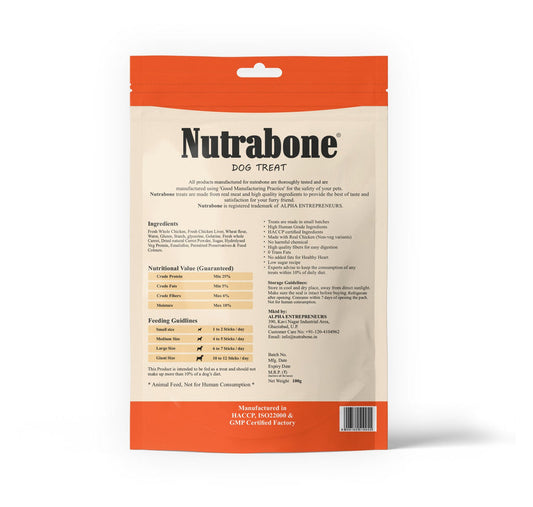 Nutrabone Carrots & Chicken Oats Dog Treat 100gm