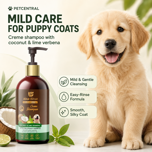 Aloe Rinse Coconut & Lime Verbena Puppy Creme Shampoo - 300 ml