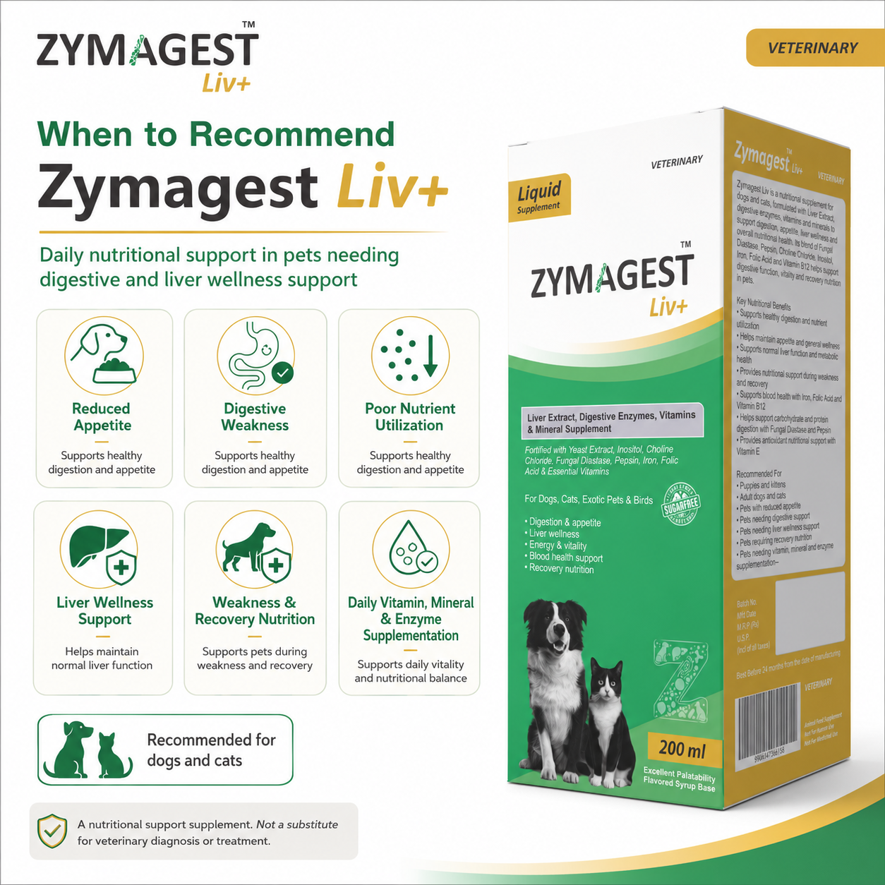 Zymagest Liv+ Digestive & Liver Supplement - 200 ml