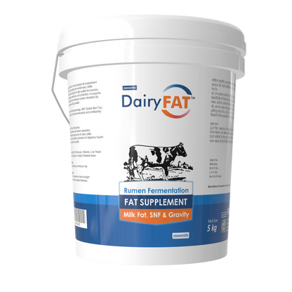 Noventis Dairyfat – Rumen-Bypass Fat Supplement for Dairy Cattle | Boosts Milk Fat %, SNF, Milk Gravity & Yield | Energy-Rich Formula with Vitamins, Prebiotics, Probiotics & Live Yeast Culture