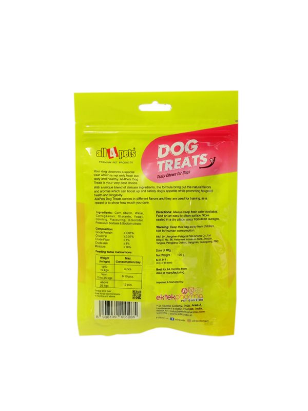 All4pets Dental Stick For Aged Canine – Milk Flavour -100g (For Puppies 4 months & older)