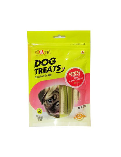 All4pets Dental Stick For Aged Canine – Milk Flavour -100g (For Puppies 4 months & older)