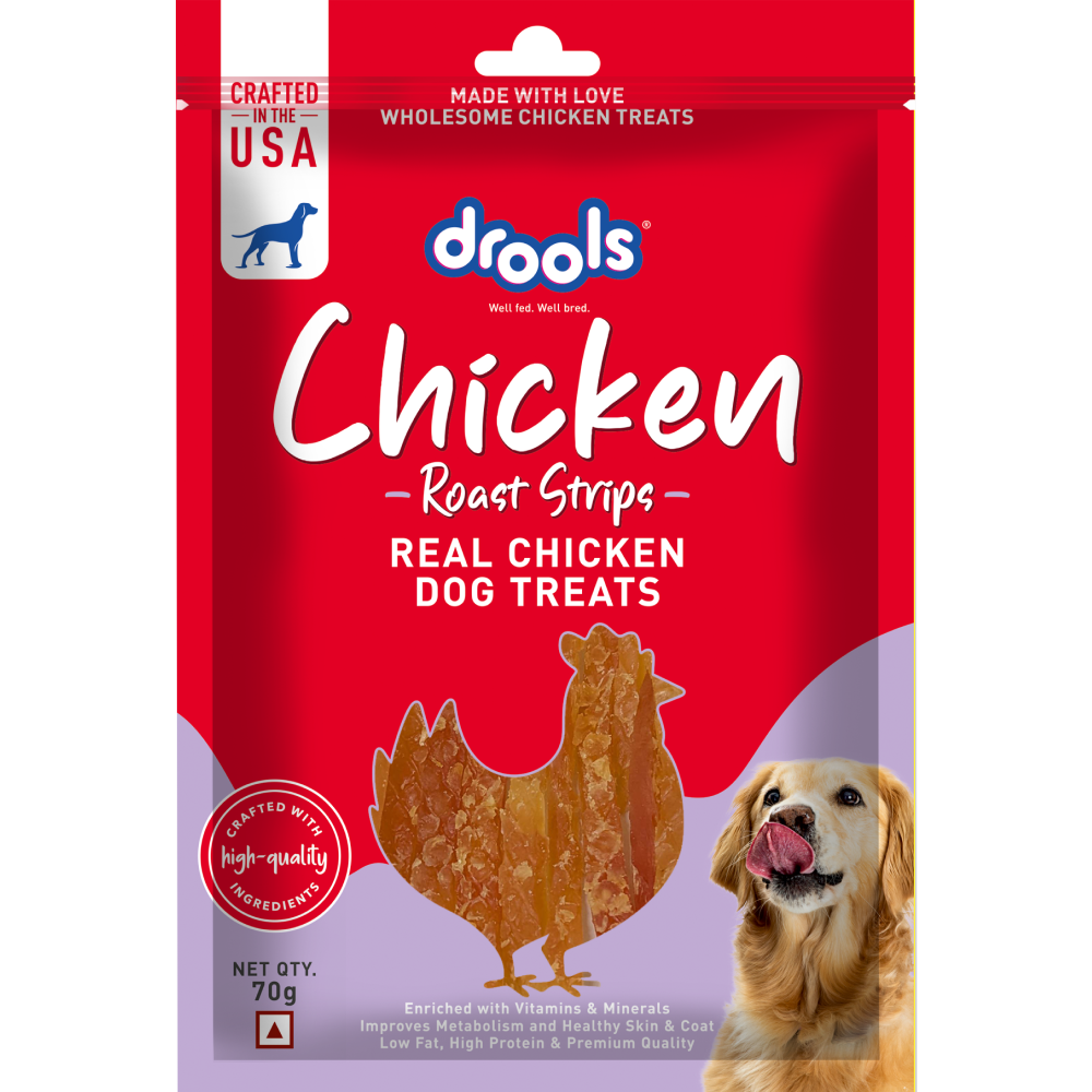 Drools Chicken Roast Strips Treats for Dogs