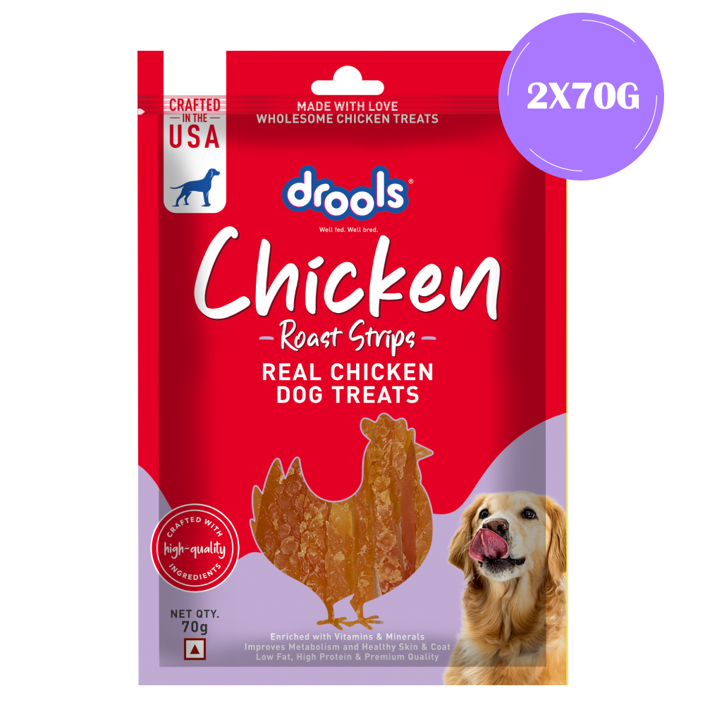 Drools Chicken Roast Strips Treats for Dogs