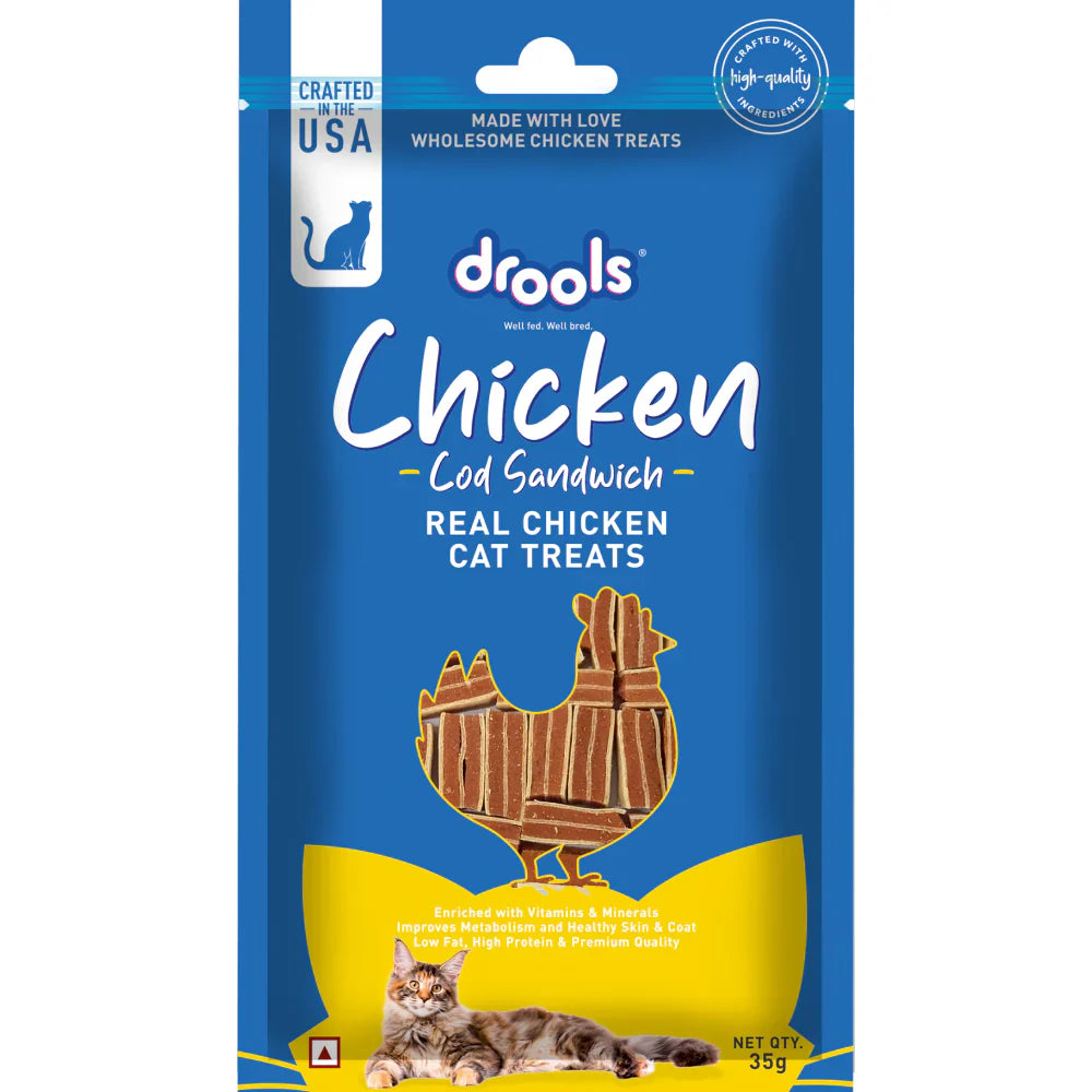 Drools Chicken Cod Sandwich Cat Treats