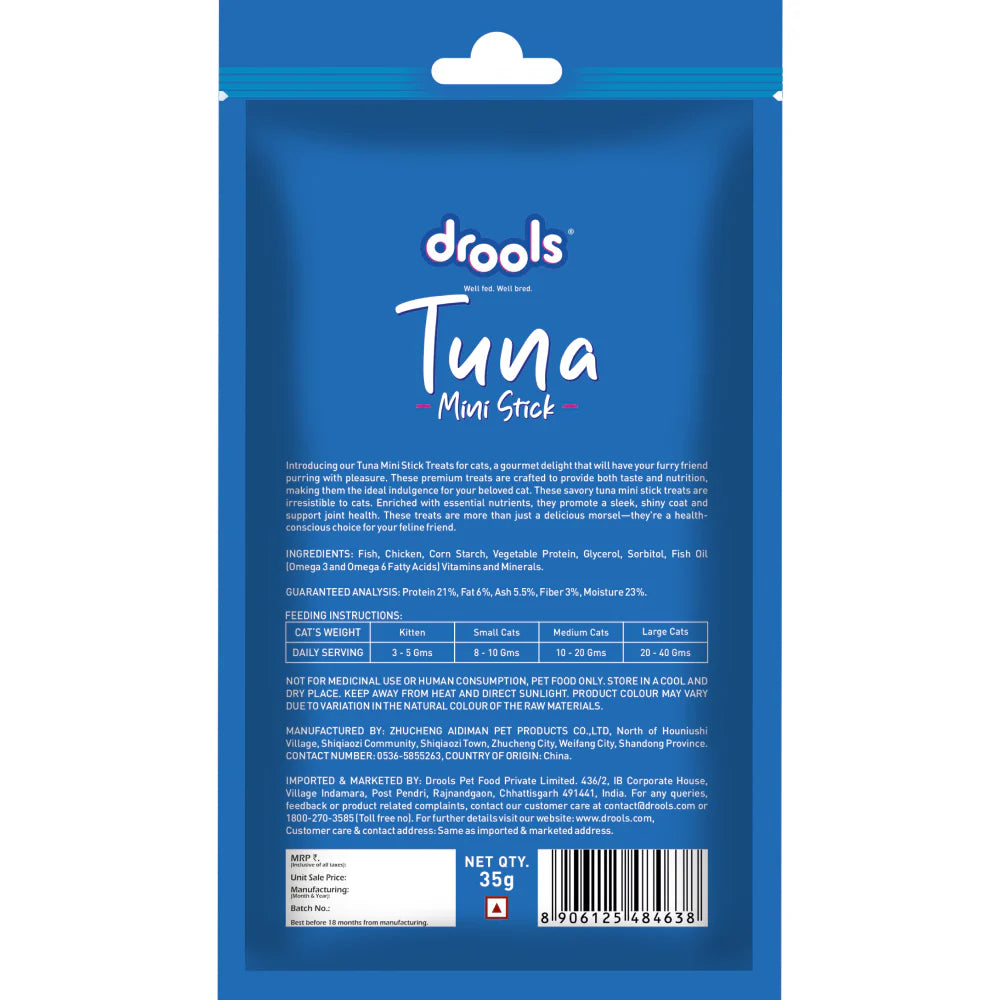 DROOLS TUNA MINI STICKS CAT TREATS