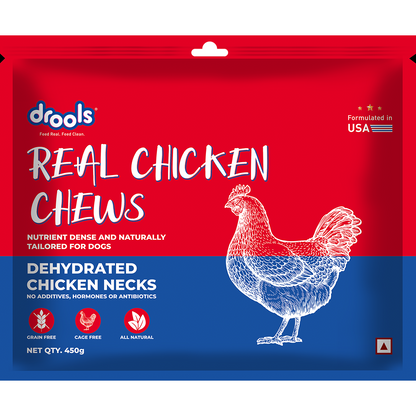 Drools Dehydrated Real Chicken Necks Chews Treat for Dogs