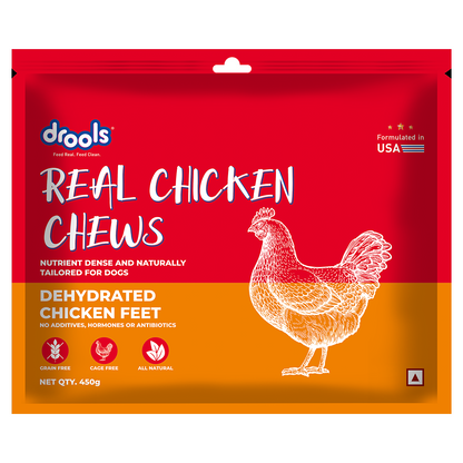 Drools Dehydrated Real Chicken Feet Chews Treat for Dogs