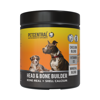PETCENTRAL® Head & Bone Builder – Calcium & Mineral Supplement for Dogs