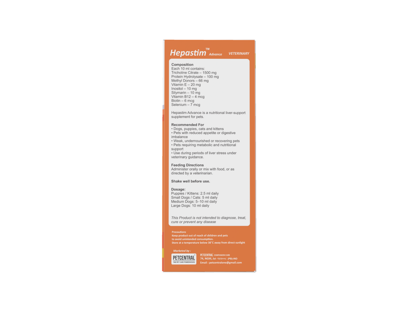 Hepastim Advance Liver Support Tonic for Dogs & Cats - 200 ml