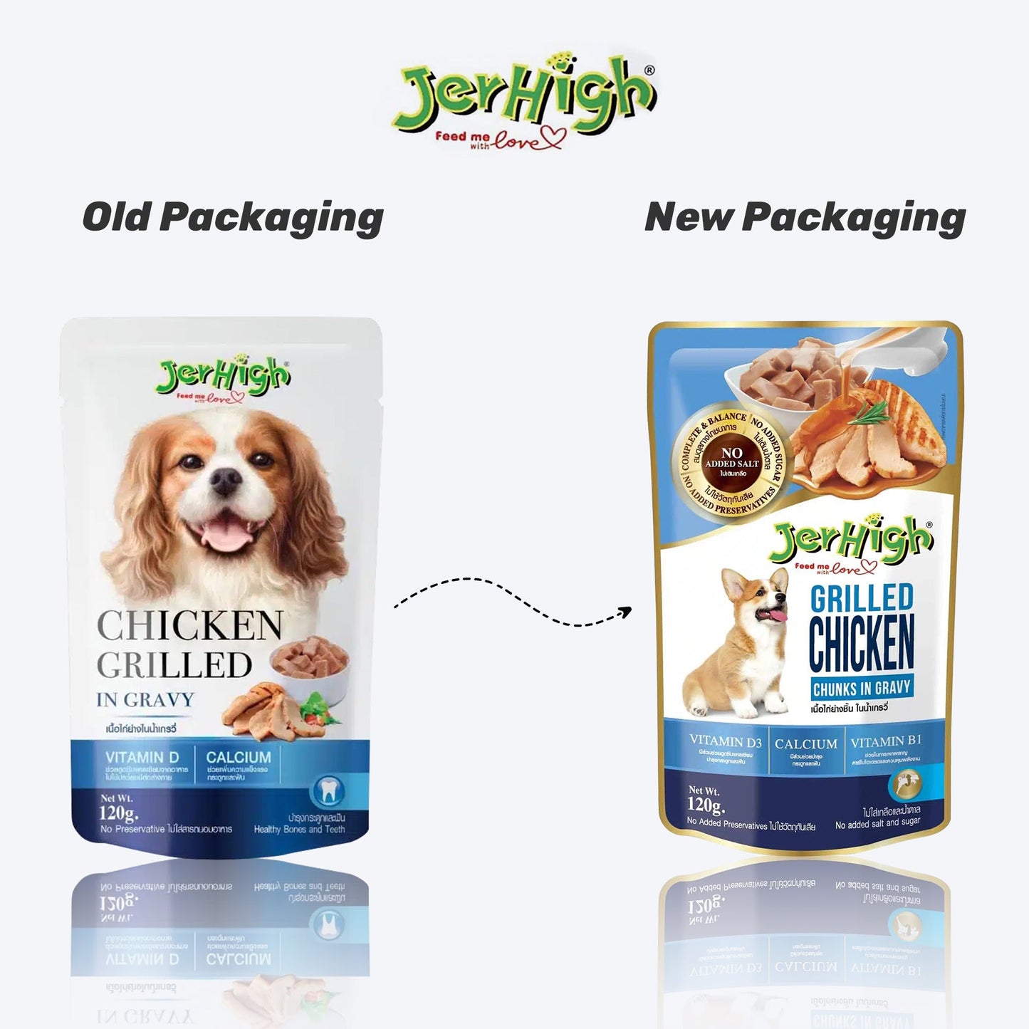 JerHigh Chicken Grilled in Gravy Wet Dog Food - 120 g packs