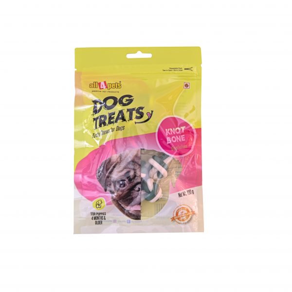 ALL4PETS KNOT BONE GREEN TEA FLAVOUR-100G(FOR PUPPIES)