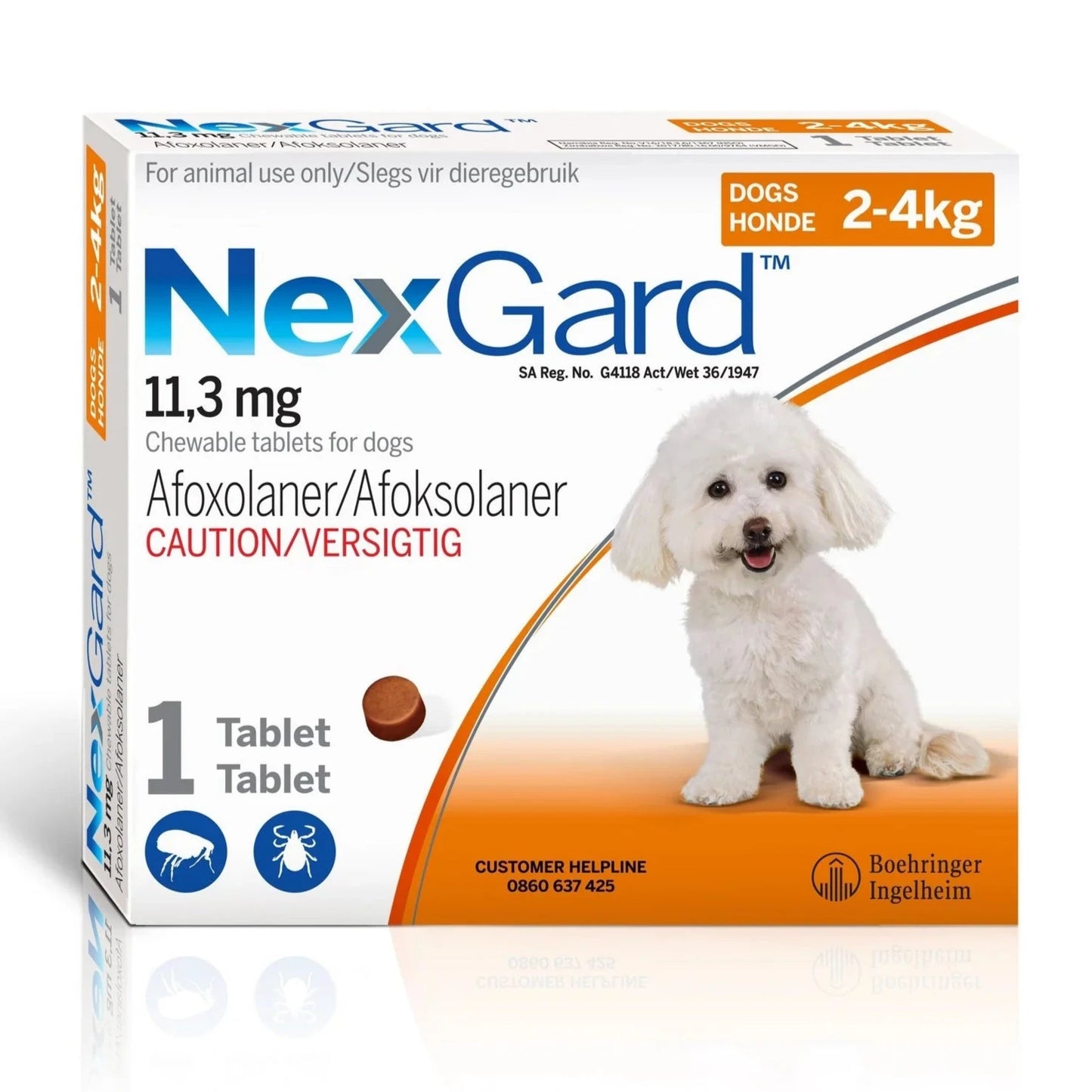 Nexgard Chewable Tablet | Kill Ticks | Fleas | Lice | (Pack of 3 Tablets)