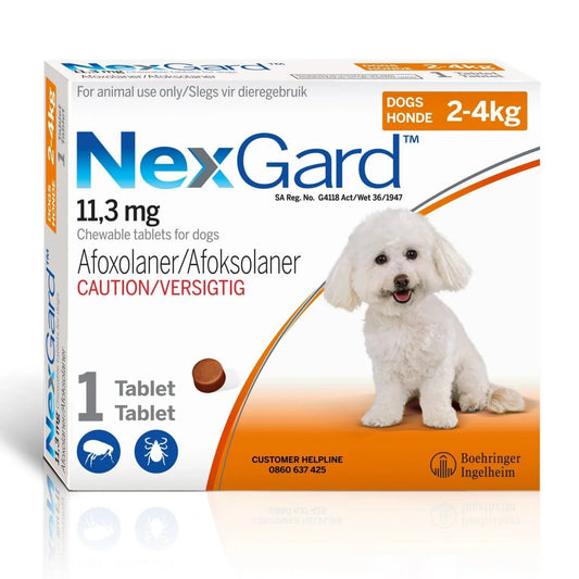 Nexgard Chewable Tablet | Kill Ticks | Fleas | Lice | (Pack of 3 Tablets)